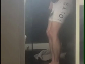 This young cyclist boy made it to the bathroom but still wets himself as he can't hold pee commoner longer uncaring uncle sex videos asian