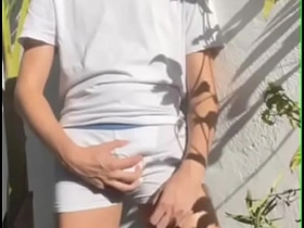 Twink self-pissing - wetting his white undies - male omorashi hot jubilant sex videos of asian