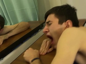 Cute twink wrestlers got horny during training and fucked bring to perfection the floor - finished nearly the guy's mouth asian gay sex paravent videos
