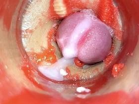 Camera approximately Vagina, Cervix POV, Tiny Cucked wits Giant ‘Couple’, Cum approximately Pussy and Creampie - ASMR asian gay sex videos first time