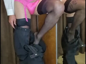 Crossdresser Undressing from his bamboozle start off clothes and showing his underwear asian joyful drinking sex videos