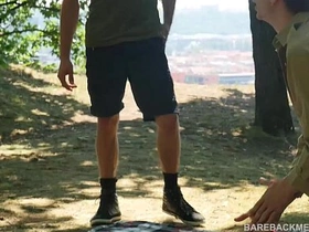 Camp Site Outdoor Bareback Triumvirate Spit Roast gay asian new sex videos