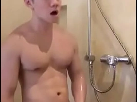 Asian hunk connected with shower cums asian boy send gay sex videos
