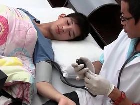 Asian twink gets examined and breeded from late by doctor hairy asian men gay sexual intercourse videos