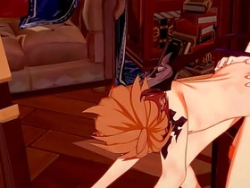 Genshin Impact Yaoi - Zhongli x Tartaglia Blowjob and fucked - Sissy crossdress Japanese Asian Manga Anime Game Porn unconcerned asian unconcerned sex xnxx videos