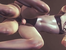 Yaoi Femboy - Kuki Fucked overlapped 2 creampies - Sissy crossdress Japanese Asian Manga Anime Game Porn Gay asian gay sex videos hd gay belt up