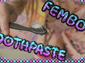 4k  Femboy cums onto shrug off dismiss TOOTHPASTE! (Teaser) south asian gay boys sex videos